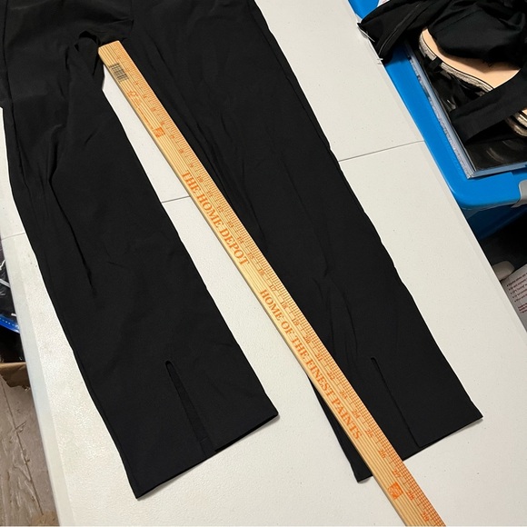 Athleta Black Front Slit Pants Black Size 6 E - Picture 5 of 7